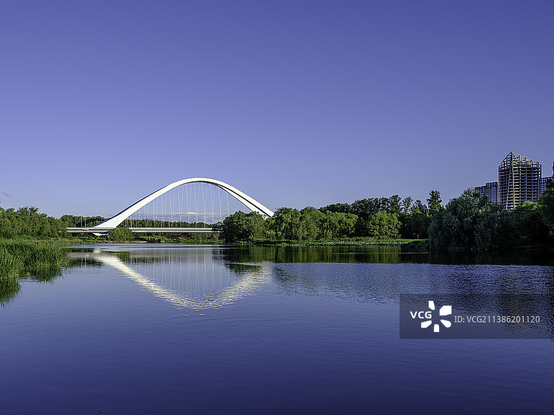 北京温榆河湿地风光图片素材