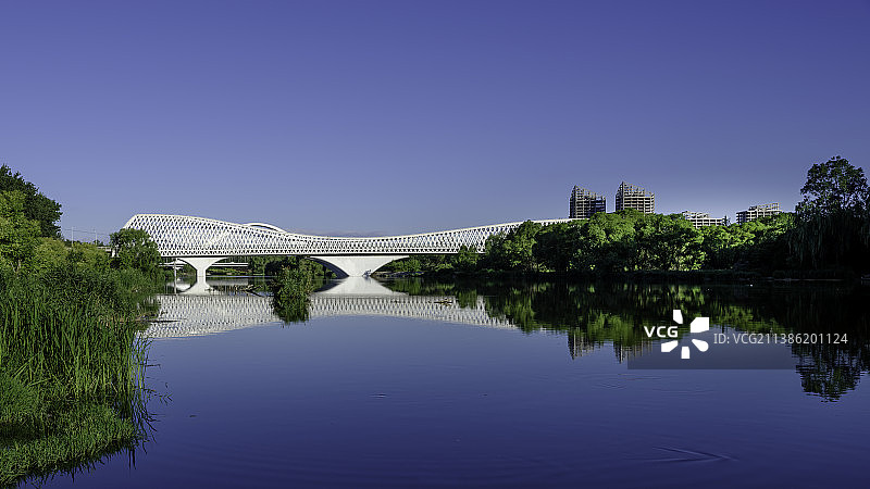 北京温榆河湿地风光图片素材