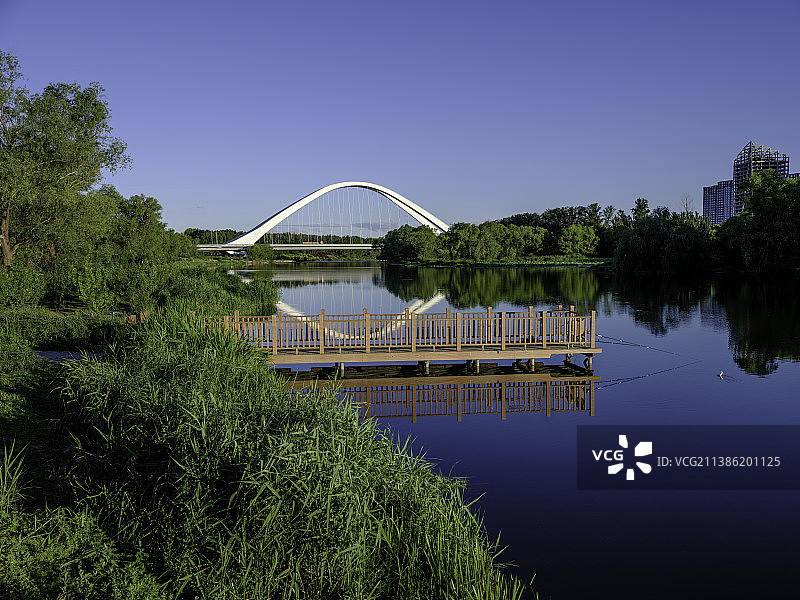 北京温榆河湿地风光图片素材