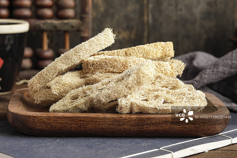 中华传统药材丝瓜络图片素材