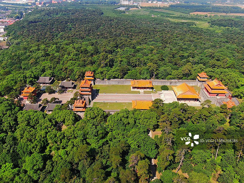 航拍辽宁沈阳东陵图片素材