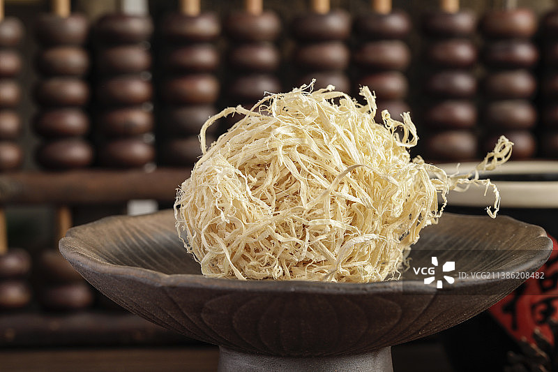 中华传统药材竹茹球图片素材