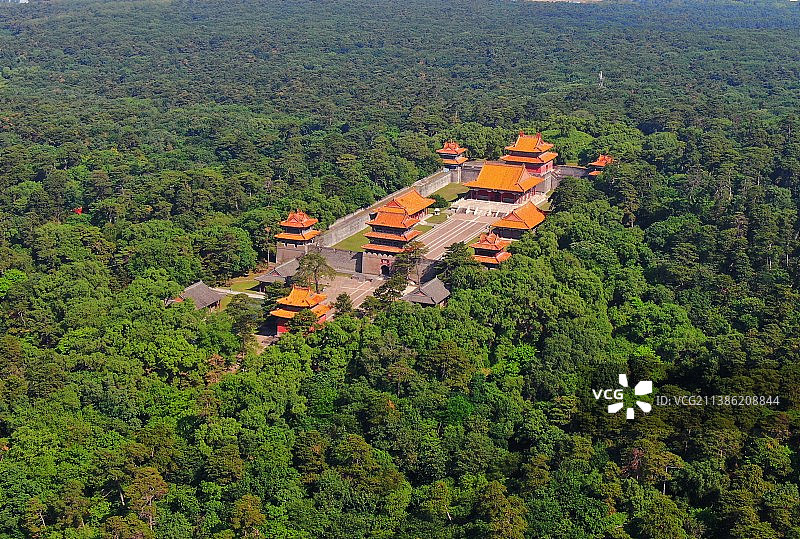 航拍辽宁沈阳东陵图片素材