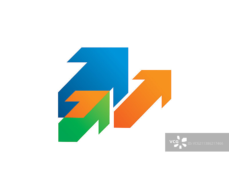 彩色箭头Logo模板设计图片素材