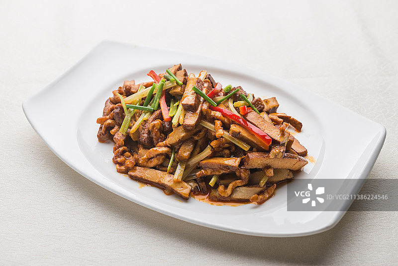 芹菜香干炒肉丝图片素材