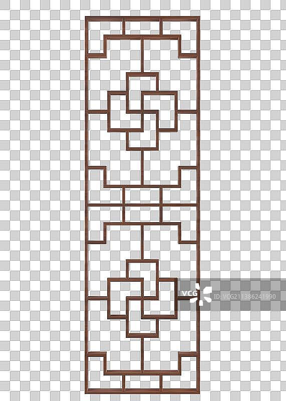 长方形实木雕刻窗户图片素材