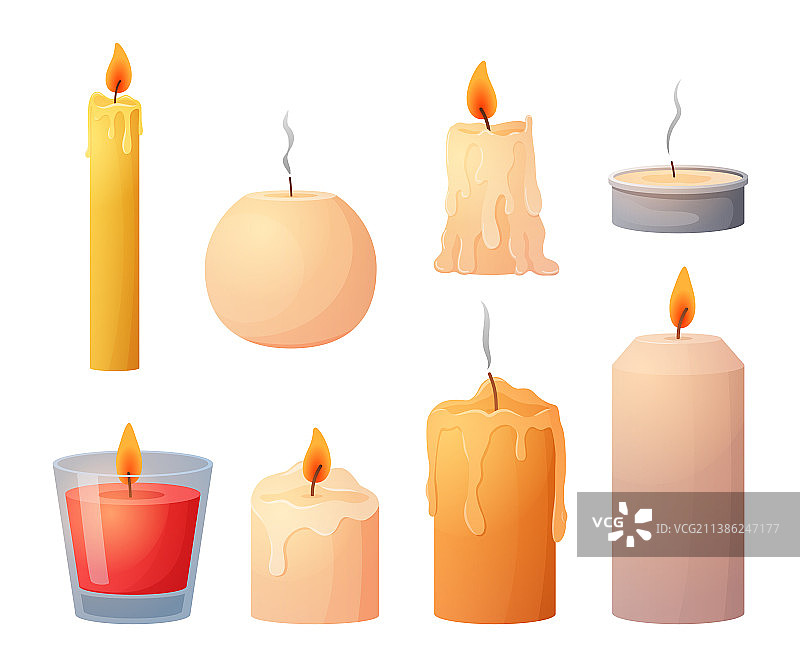 卡通蜡烛生日蛋糕装饰图片素材