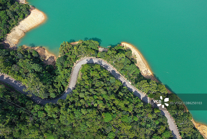 广东省广州市增城区派潭镇白水寨大丰门景区航拍图片素材