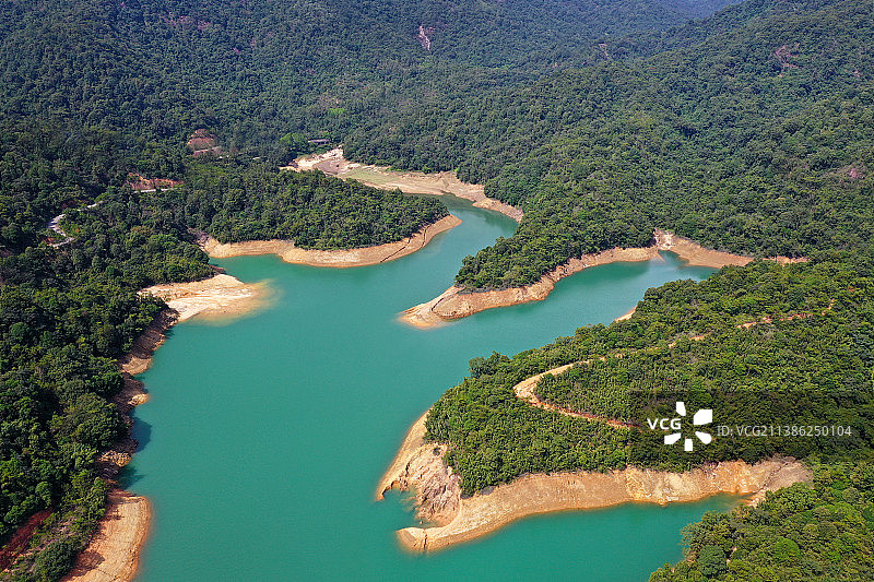 广东省广州市增城区派潭镇白水寨大丰门景区航拍图片素材
