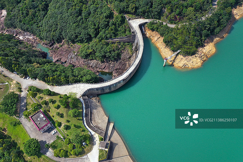 广东省广州市增城区派潭镇白水寨大丰门景区航拍图片素材