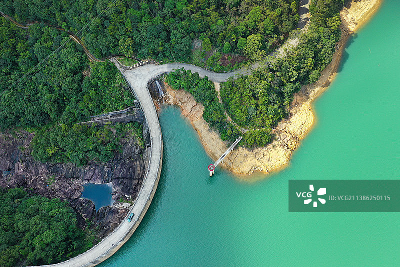 广东省广州市增城区派潭镇白水寨大丰门景区航拍图片素材