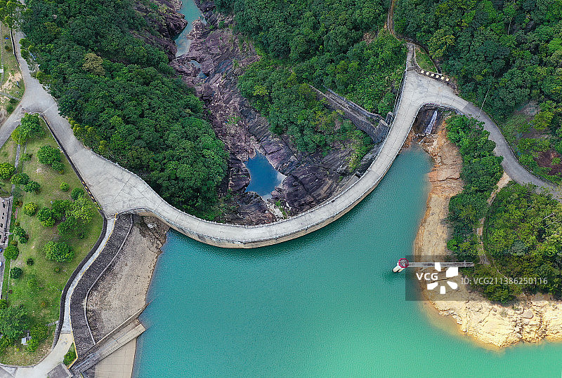 广东省广州市增城区派潭镇白水寨大丰门景区航拍图片素材