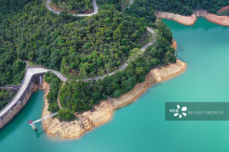 广东省广州市增城区派潭镇白水寨大丰门景区航拍图片素材