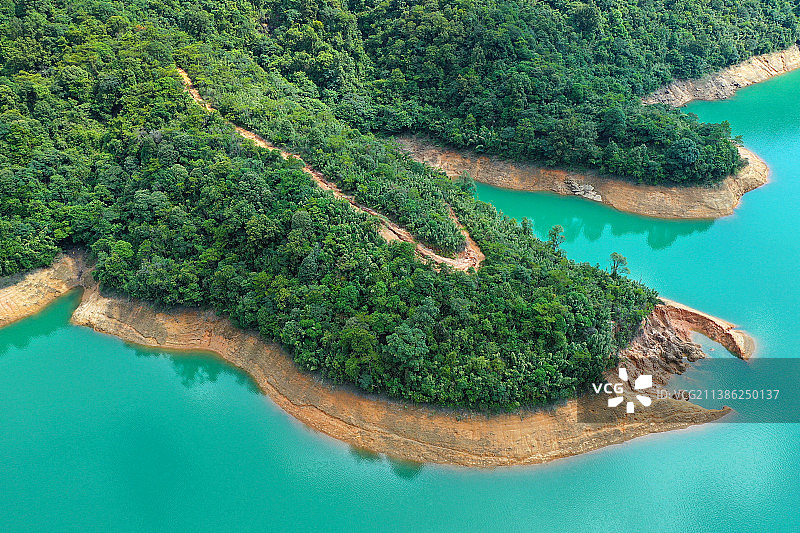 广东省广州市增城区派潭镇白水寨大丰门景区航拍图片素材