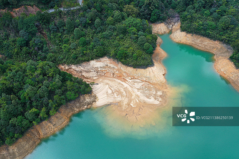 广东省广州市增城区派潭镇白水寨大丰门景区航拍图片素材