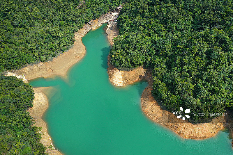 广东省广州市增城区派潭镇白水寨大丰门景区航拍图片素材