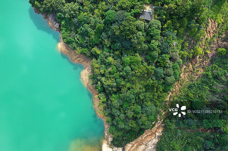 广东省广州市增城区派潭镇白水寨大丰门景区航拍图片素材