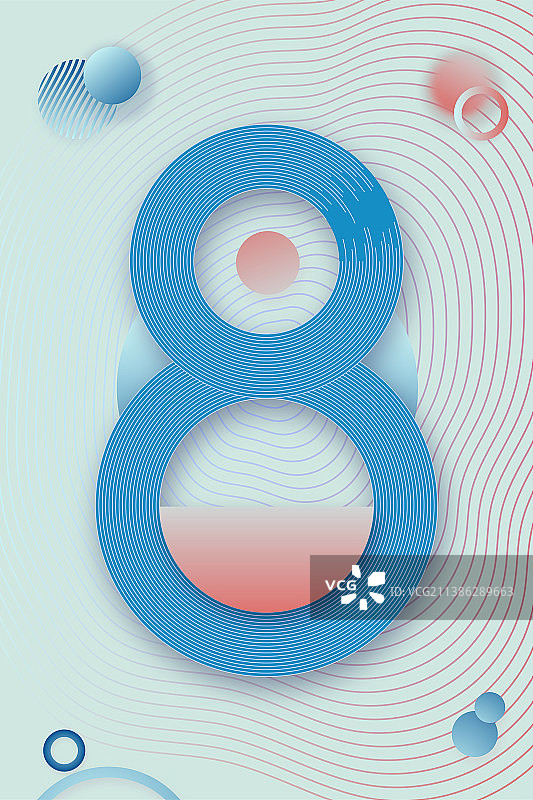 渐变抽象数字海报设计矢量素材8图片素材