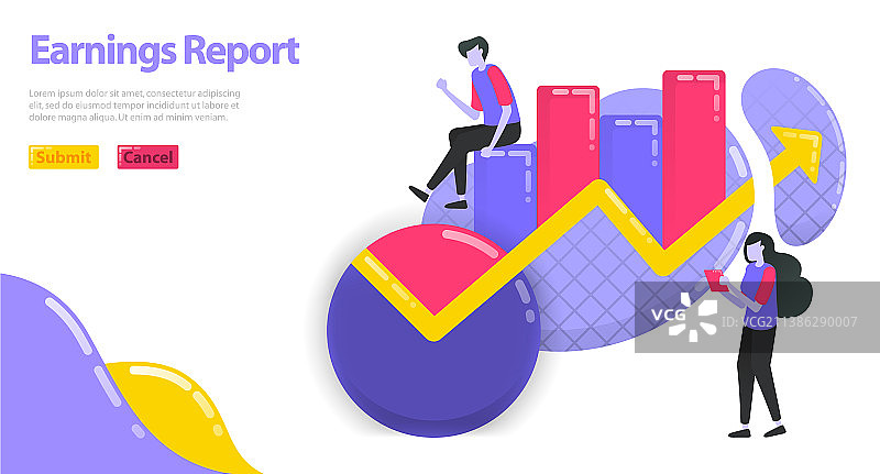 收益报告增长图片素材