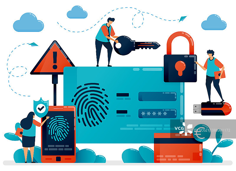 用于用户ID的指纹识别技术图片素材