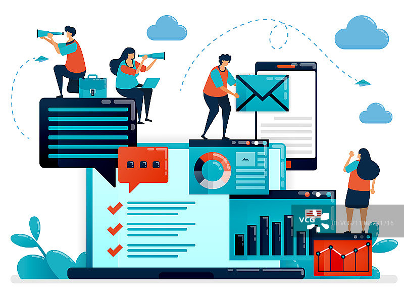 分析公司报告中的统计数据图片素材