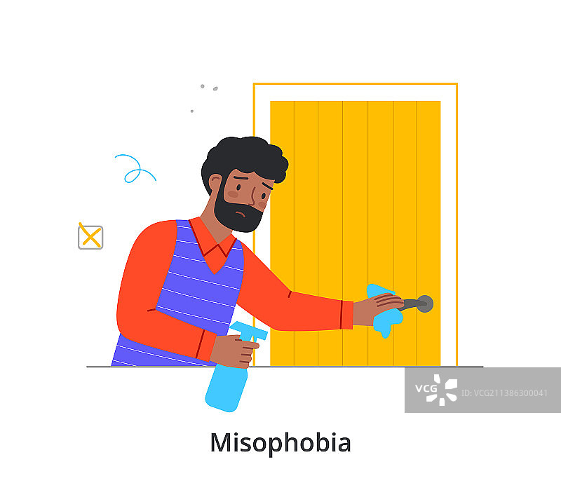 恐惧症和恐惧概念图片素材