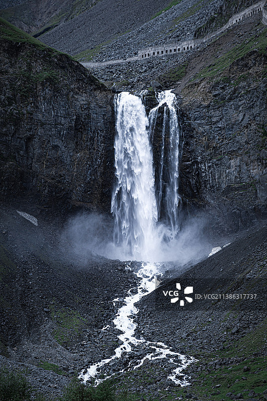 吉林长白山瀑布图片素材