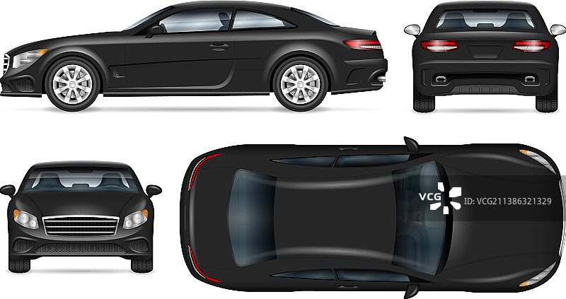 黑色跑车模型图片素材