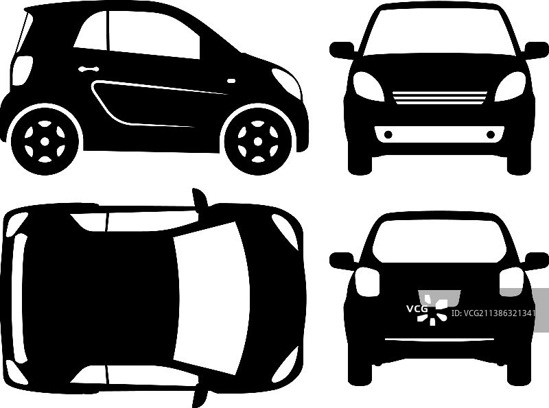 黑色小汽车图标图片素材