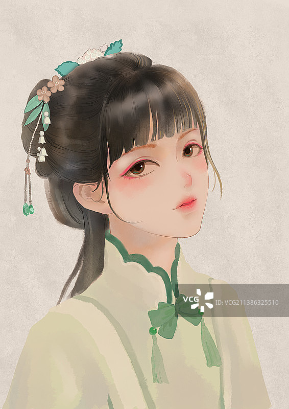 古风少女图片素材