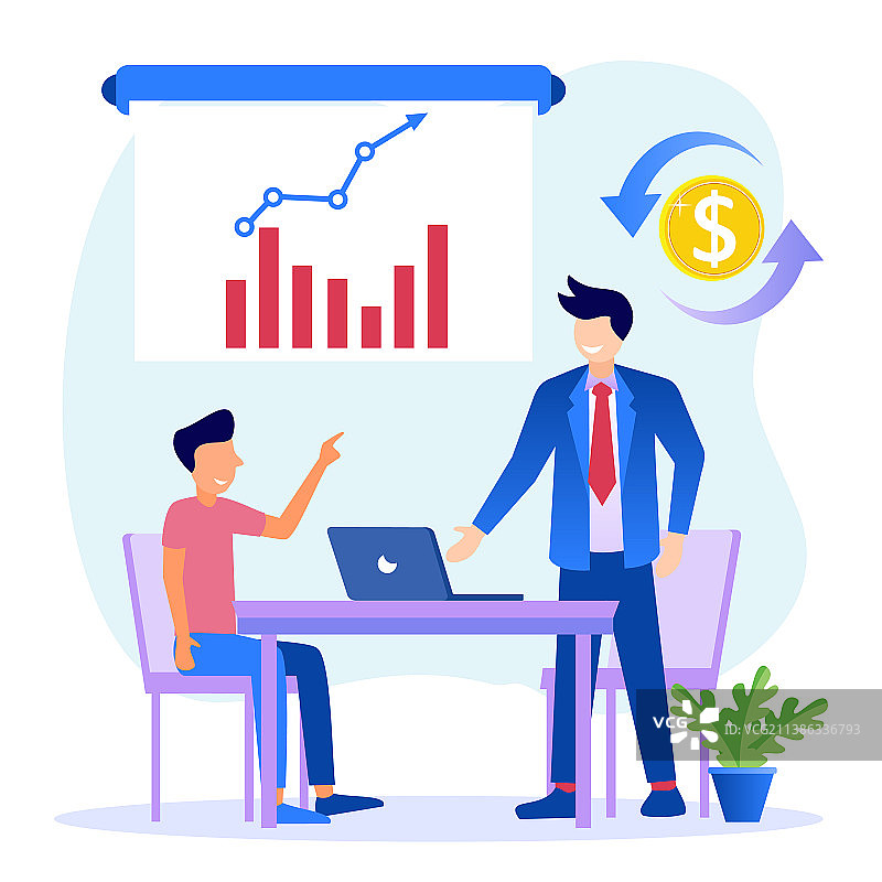 金融主题卡通人物设计图片素材