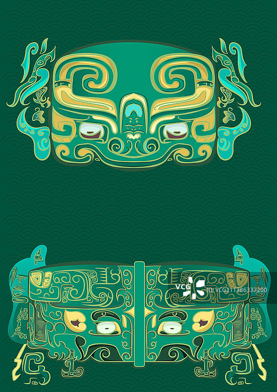青铜器面具1图片素材