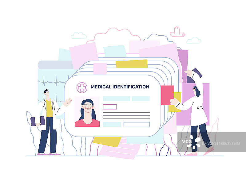 医疗身份证健康卡-医疗保险图片素材