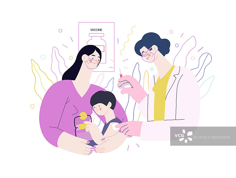 儿童免疫：医疗保险图片素材