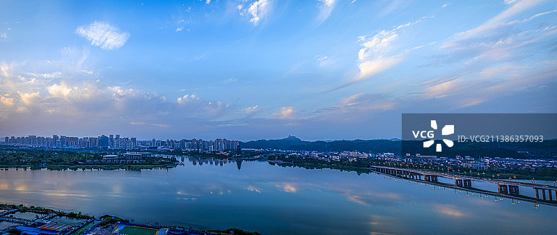 观音湖的黄昏图片素材