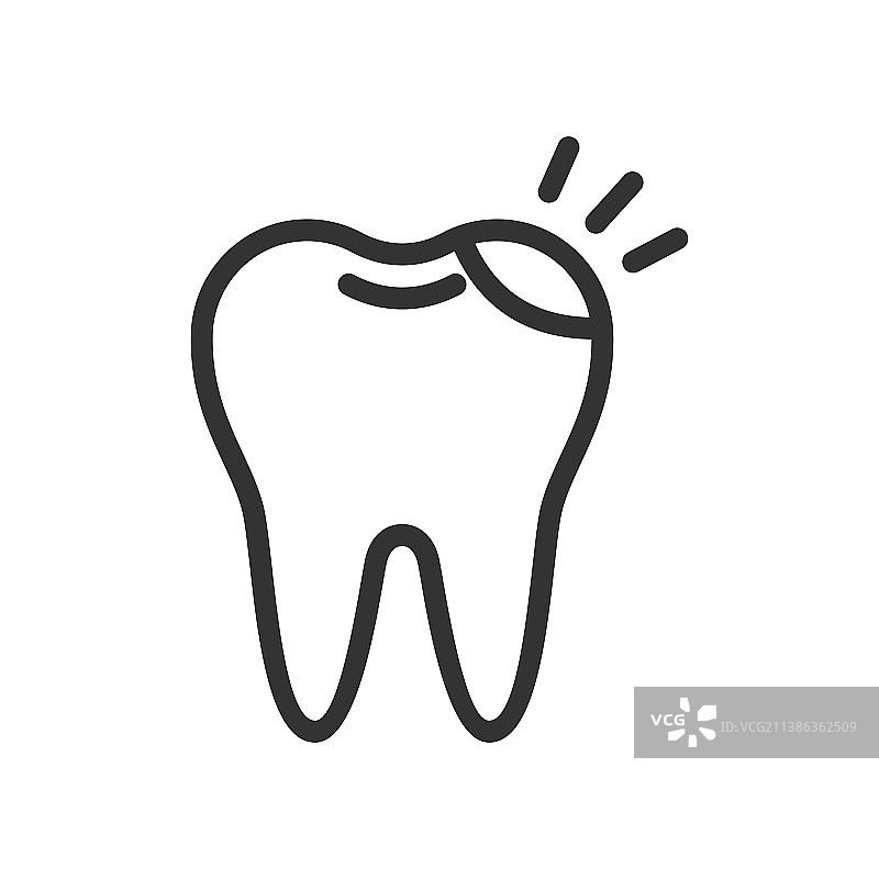 可爱的牙齿填充图标图片素材