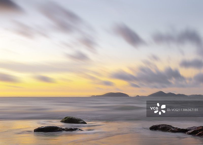 海边的清晨图片素材