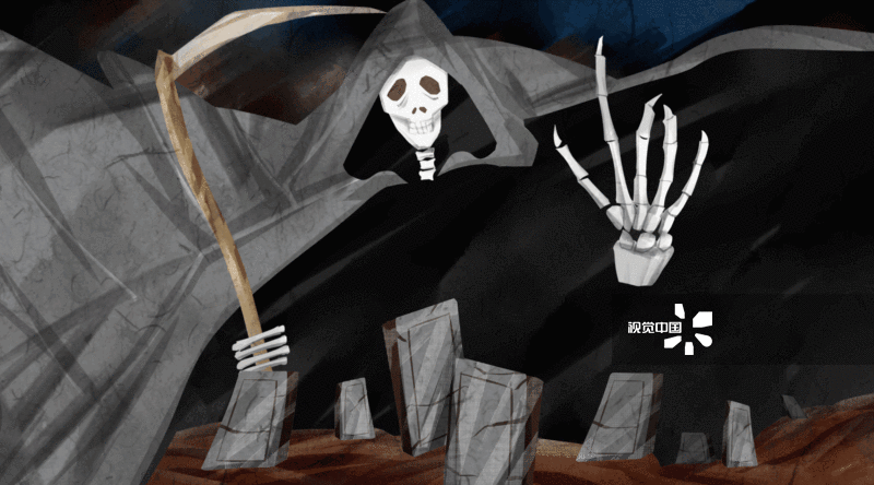 西方鬼节万圣节插画-GIF动图图片素材