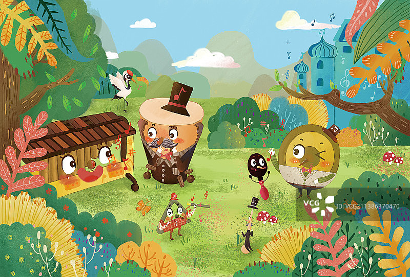 森林音乐会图片素材