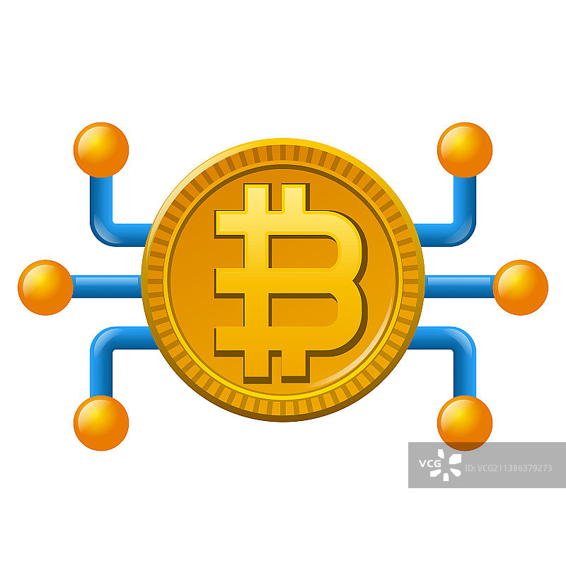 比特币加密货币图标图片素材