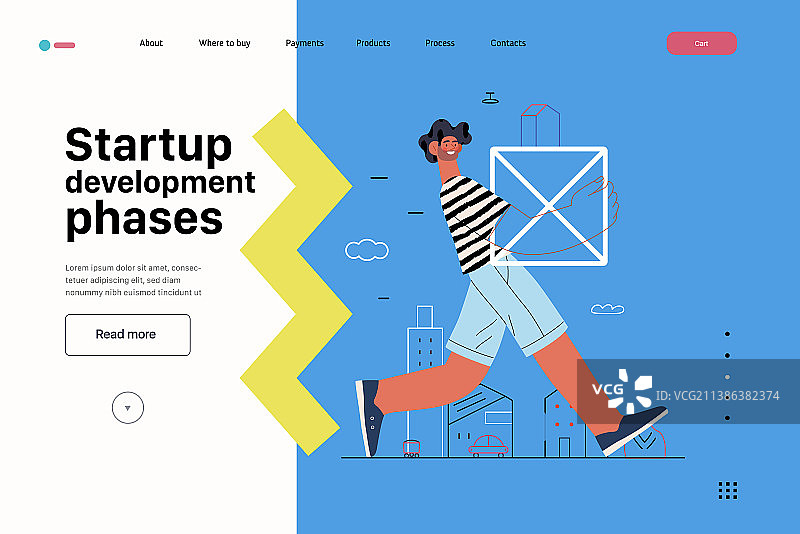 创业网站着陆页模板图片素材