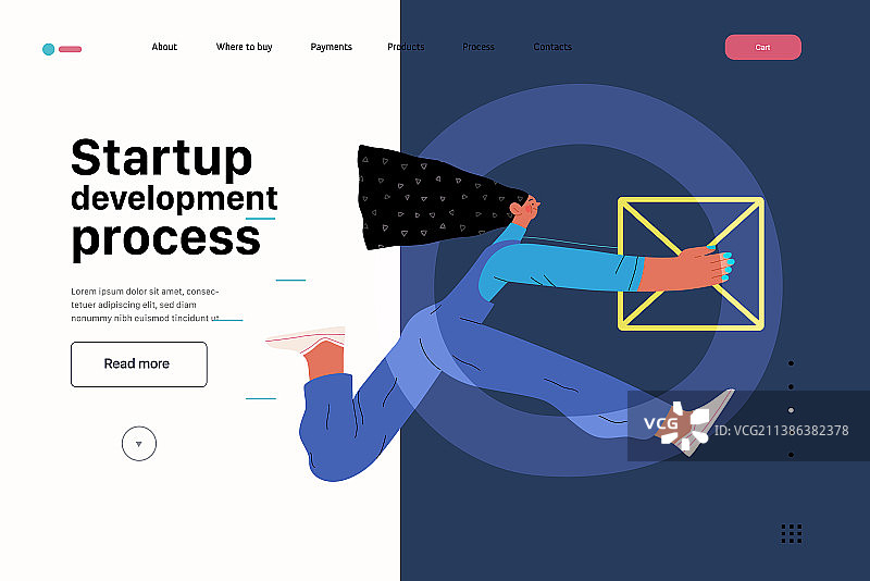 创业网站着陆页模板图片素材