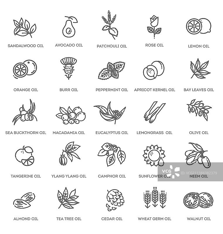 天然成分与精油素材图片素材