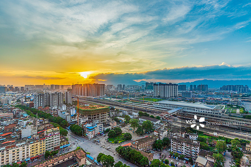 贵港日落图片素材