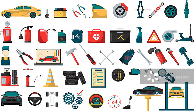 汽车服务套件图片素材