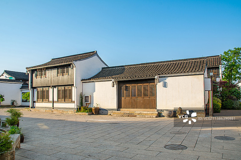 柯桥古镇 浙江绍兴柯桥古街 江南水乡 复古建筑 江南民居图片素材