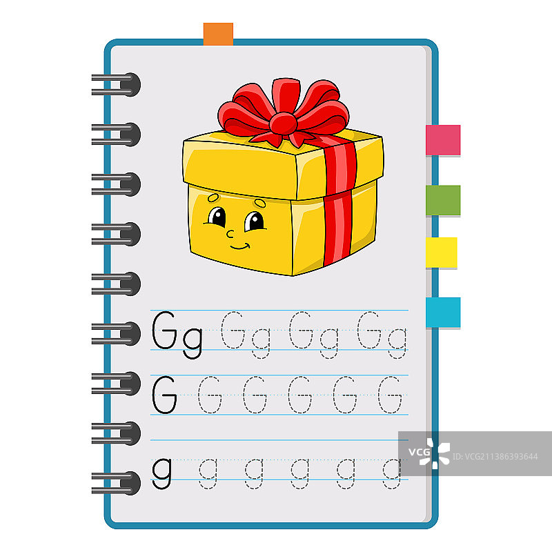 字母G描摹练习纸图片素材