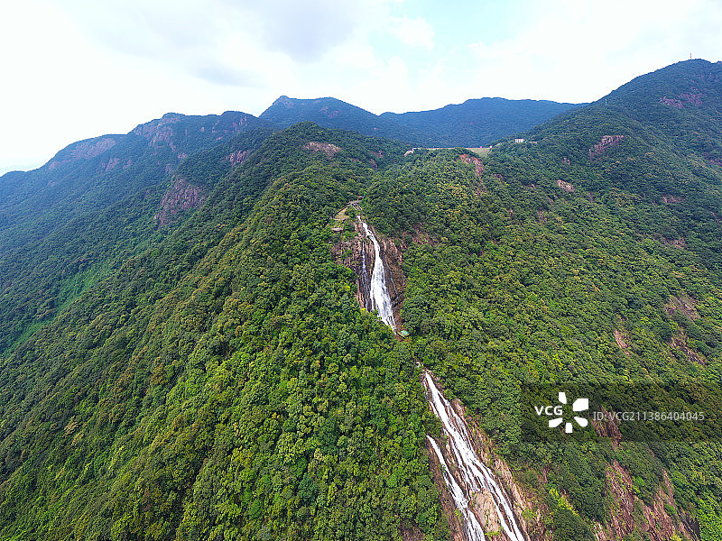广东省广州市增城区派潭镇白水寨风景名胜景区航拍图片素材