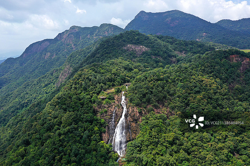 广东省广州市增城区派潭镇白水寨风景名胜景区航拍图片素材
