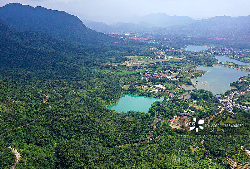 广东省广州市增城区派潭镇白水寨风景名胜景区航拍图片素材